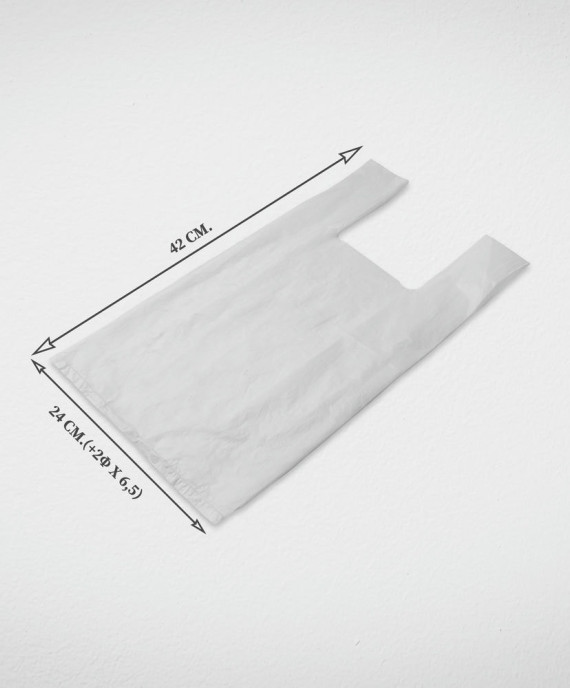 Майка Однотонна 24х42х7, Білий (100 шт./пачка)