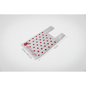 Майка з малюнком 30х50х16 "Горох", Білий (250 шт./пачка)